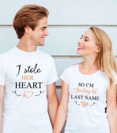 I stole her heart & So i'm stealing his last name